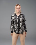 شومیز مجلسی جلو بسته نگین خور - Image 3